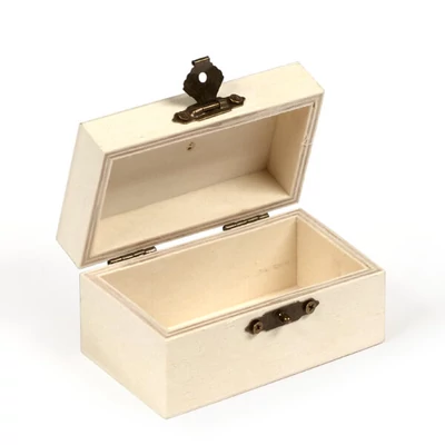 Fa mini doboz - téglalap, 9x5,5x4,7 cm
