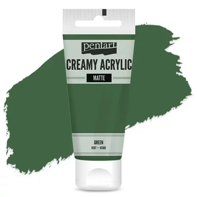 Pentart krémes akrilfesték, matt, 60 ml - zöld