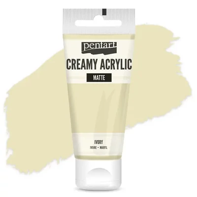 Pentart krémes akrilfesték, matt, 60 ml - elefántcsont
