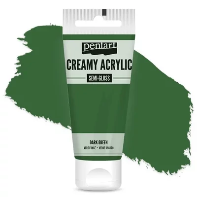 Pentart krémes akrilfesték, selyemfényű, 60 ml - sötétzöld