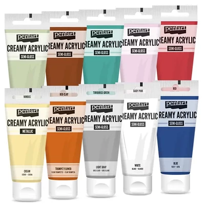 Pentart krémes akrilfesték, selyemfényű, 60 ml - különféle színekben