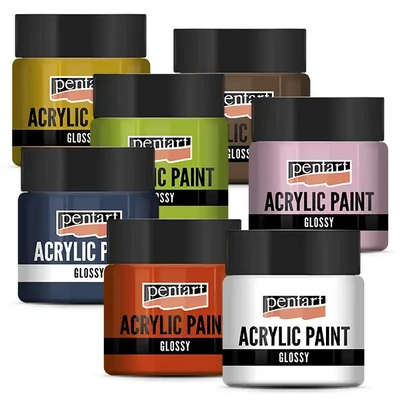 Pentart fényes akrilfesték, 50 ml - különféle színekben