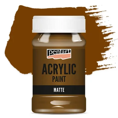 Pentart matt akrilfesték, 100 ml - világosbarna