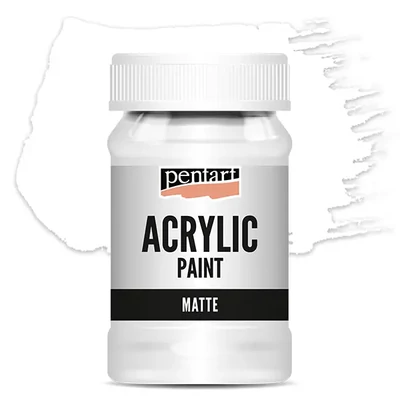 Pentart matt akrilfesték, 100 ml - fehér