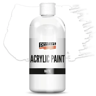 Pentart matt akrilfesték, 500 ml - fehér