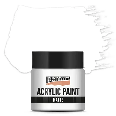 Pentart matt akrilfesték, 50 ml - fehér