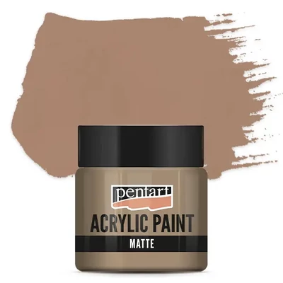Pentart matt akrilfesték, 50 ml - sötét homok