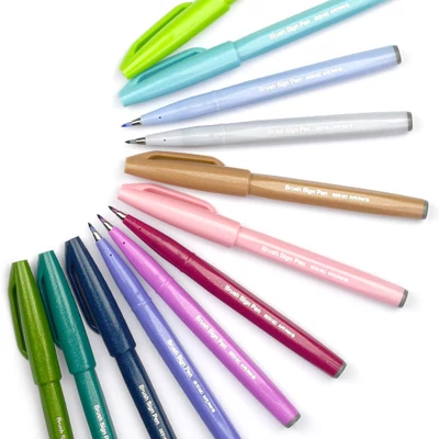 Pentel Brush Sign Pen ecsetfilc - különféle színekben