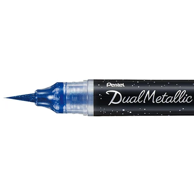 Pentel Dual Metallic Brush Pen ecsetfilc, XGFH-DCX, kék-metálzöld