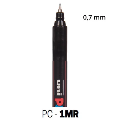 UNI POSCA PC-1MR tűfilc, 0,7 mm - különféle színekben