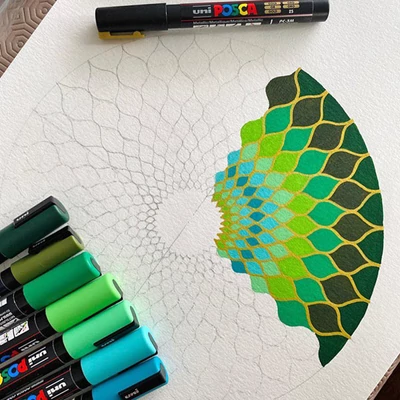 UNI POSCA PC-3M filctoll, 0,9-1,3 mm - 24, fekete