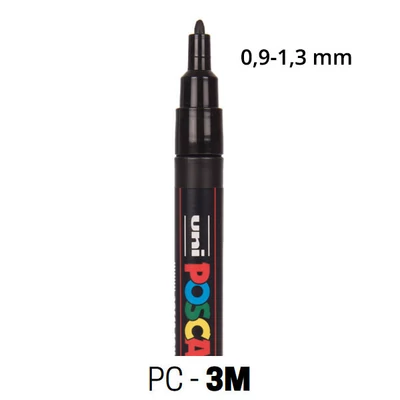 UNI POSCA PC-3M filctoll, 0,9-1,3 mm - különféle színekben