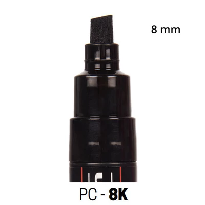 UNI POSCA PC-8K filctoll, 8 mm - különféle színekben