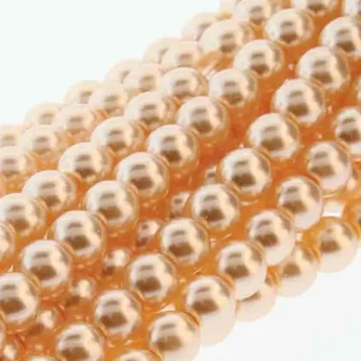 Cseh tekla üveggyöngy füzér, 4 mm, 120 db - Pink