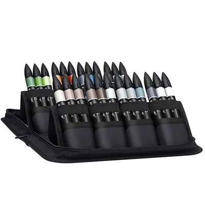 ProMarker kétvégű alkoholos filctoll készlet - 24+1 db, architectural tones, cipzáras tartóban