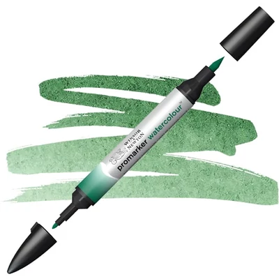 Promarker Watercolour kétvégű akvarell ecsetfilc - 312, Hooker's green dark
