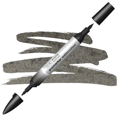 Promarker Watercolour kétvégű akvarell ecsetfilc - 337, lamp black