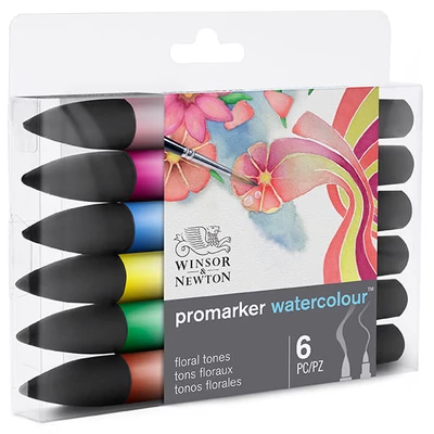 Promarker Watercolour kétvégű akvarell ecsetfilc készlet - 6 db, floral tones