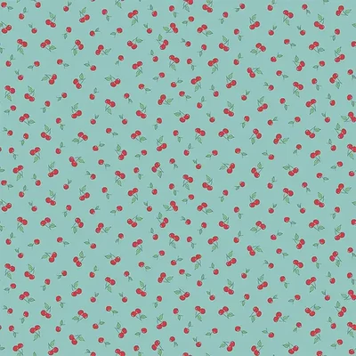 Patchwork anyag - Makower - Afternoon Tea Cherry Teal 094/T