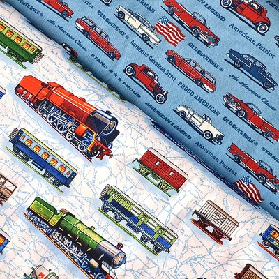 Patchwork anyag - Robert Kaufman - All Aboard AKO-14089-195 bright