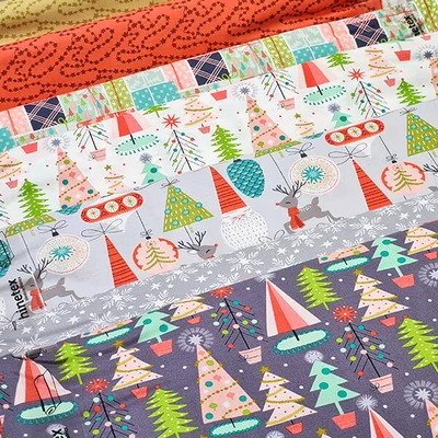 Patchwork anyag - Free Spirit - Fa la la by Maude Asbury 015XGREY