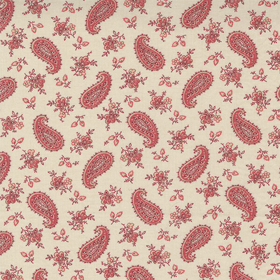 Patchwork anyag - Moda - La Vie Bohéme by French General 13904-19 pearl french red