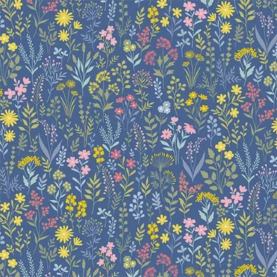 Patchwork anyag - Makower - Petite Fleur 180/B Meadow blue