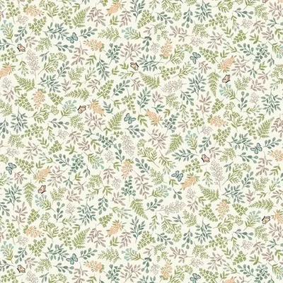 Patchwork anyag - Makower - Little Ones 192/Q Foliage cream