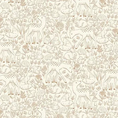 Patchwork anyag - Makower - Little Ones 194/V Etched brown