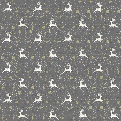 Patchwork anyag - Makower - Christmas 21 Scandi 2357-S Reindeer grey