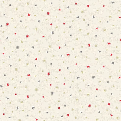 Patchwork anyag - Makower - Christmas 21 Scandi 2360-Q Star cream