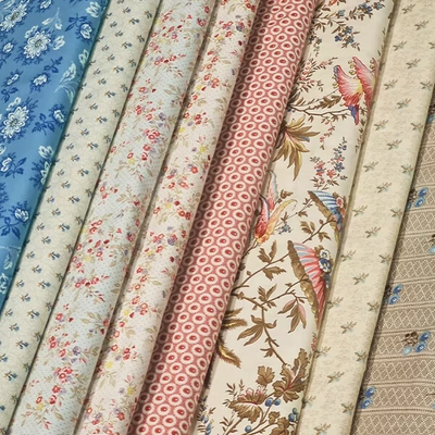 Patchwork anyag - Makower - Sienna Whimsical Garden Cream 2-687-L
