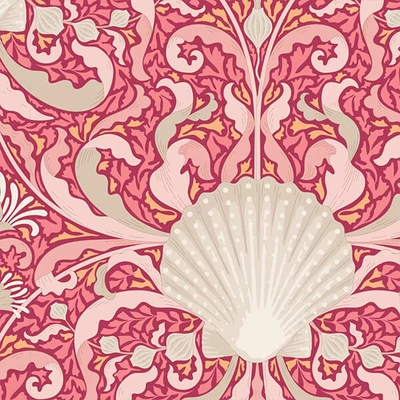 Patchwork anyag - Tilda Cotton Beach - Scallop shell coral 100321