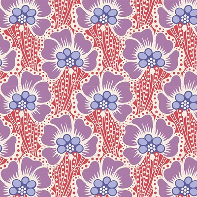 Patchwork anyag - Tilda Cotton Beach - Ocean flower coral 100325
