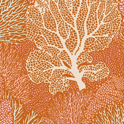 Patchwork anyag - Tilda Cotton Beach - Coral reef ginger 100329