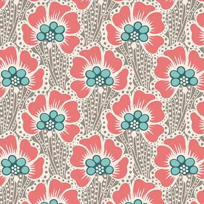 Patchwork anyag - Tilda Cotton Beach - Ocean flower grey 100330