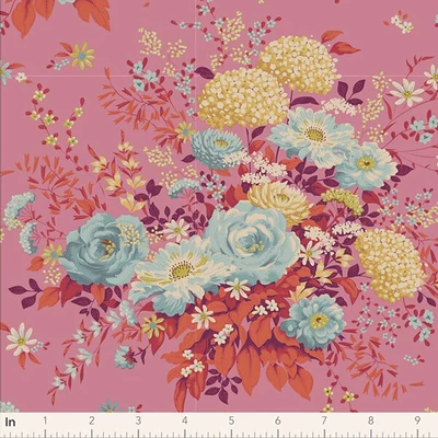 Patchwork anyag - Tilda Chic Escape - Wildgarden pink 100456