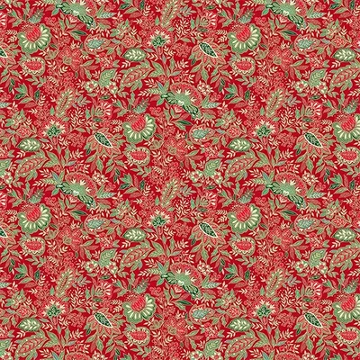 Patchwork anyag - Makower - Good Tidings Sarasa Red 104/R