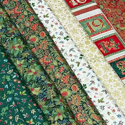 Patchwork anyag - Makower - Good Tidings Frosty Cream 106/Q