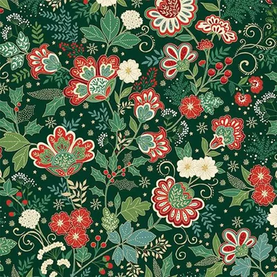 Patchwork anyag - Makower - Adorn 213-G Bloom Green