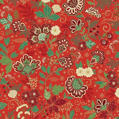 Patchwork anyag - Makower - Adorn 213-R5 Bloom Red