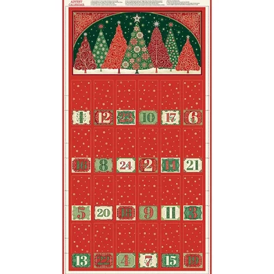 Patchwork anyag - Makower - Adorn 220-1 Advent Multi Panel, 60cm
