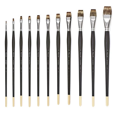 877 Raphael Kevrin kevert szálú lapos ecset - különféle méretekben