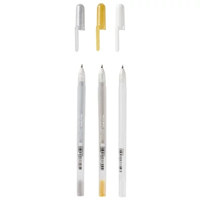 Sakura Gelly Roll zselés toll készlet - 3 db (arany, ezüst, fehér)