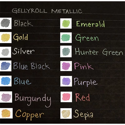 Sakura Gelly Roll Metallic zselés toll - különféle színekben