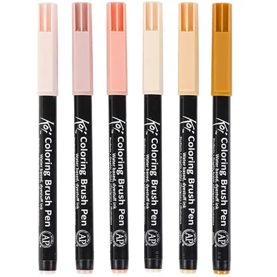 Sakura Koi Brush Pen ecsetfilc készlet - 6 db, Manga Set