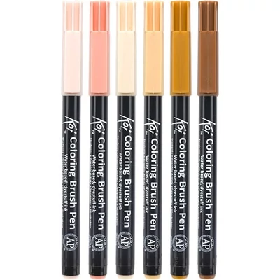 Sakura Koi Brush pen ecsetfilc készlet - 6 db, Portrait