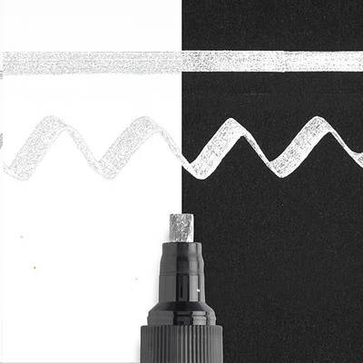 Sakura Pen-Touch Calligrapher kalligrafikus lakkfilc, medium (5 mm) - silver