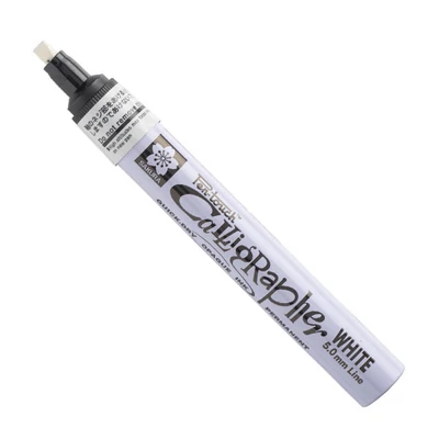 Sakura Pen-Touch Calligrapher kalligrafikus lakkfilc, medium (5 mm) - white