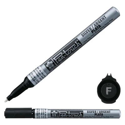 Sakura Pen-Touch lakkfilc, fine (1 mm) - silver